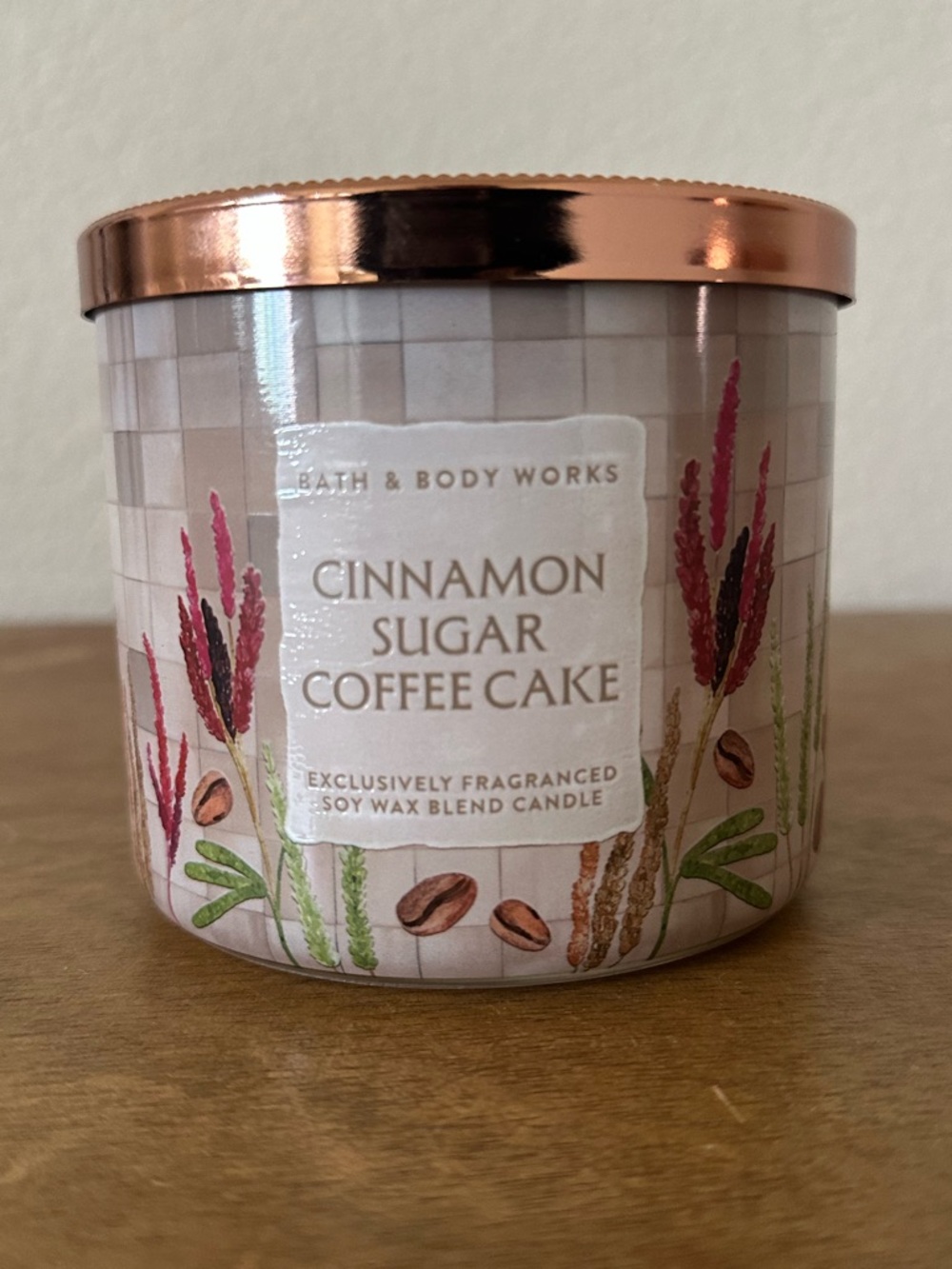 NEW Bath & Body Works Cinnamon Sugar Coffee Cake 3 wick candle NEW